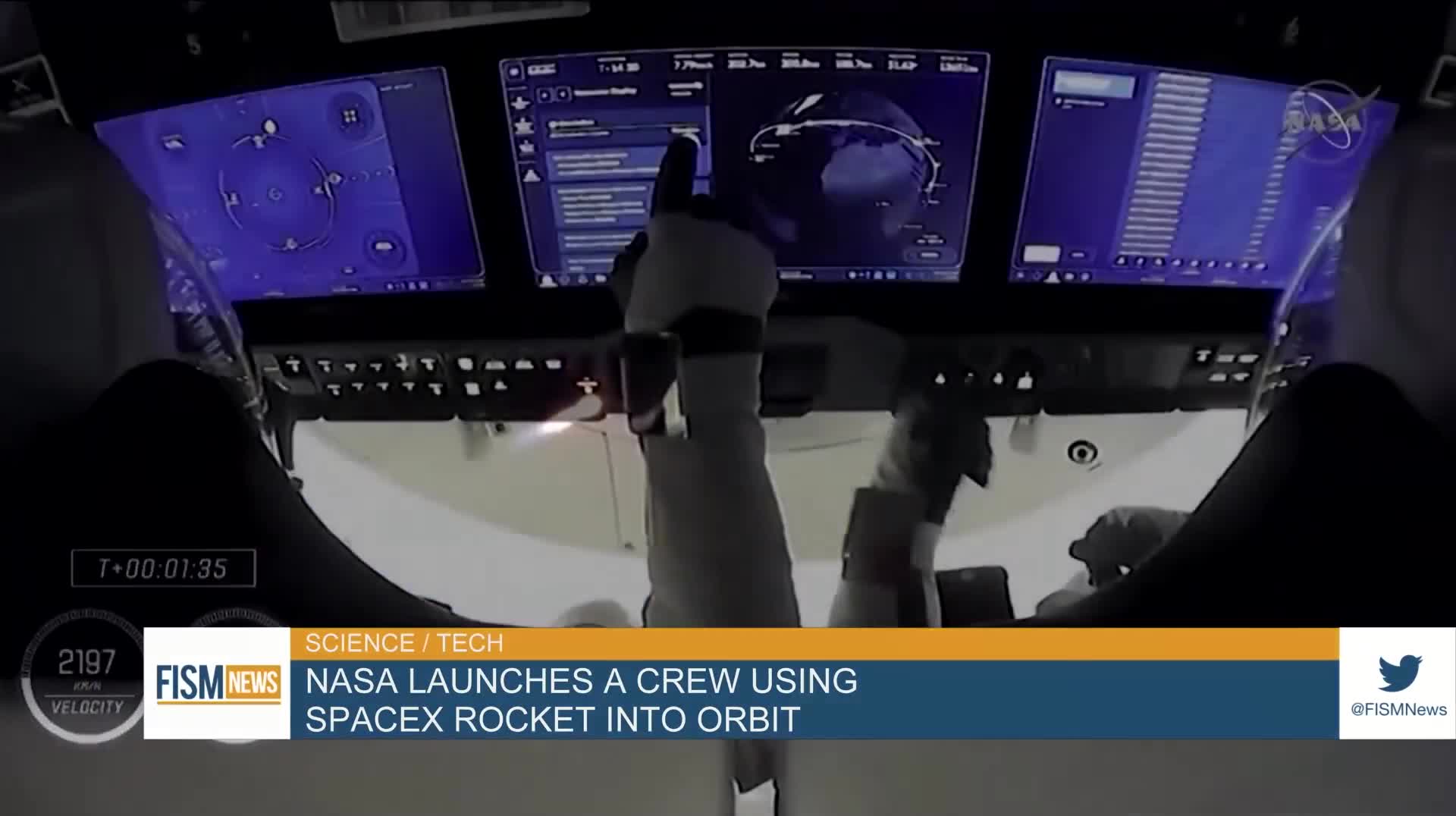 NASA Launches Crew In SpaceX Rocket Into Orbit