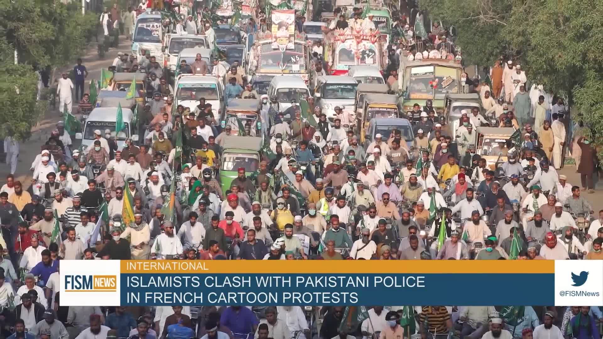 Islamists Clash With Pakistani Police In French Cartoon Protests