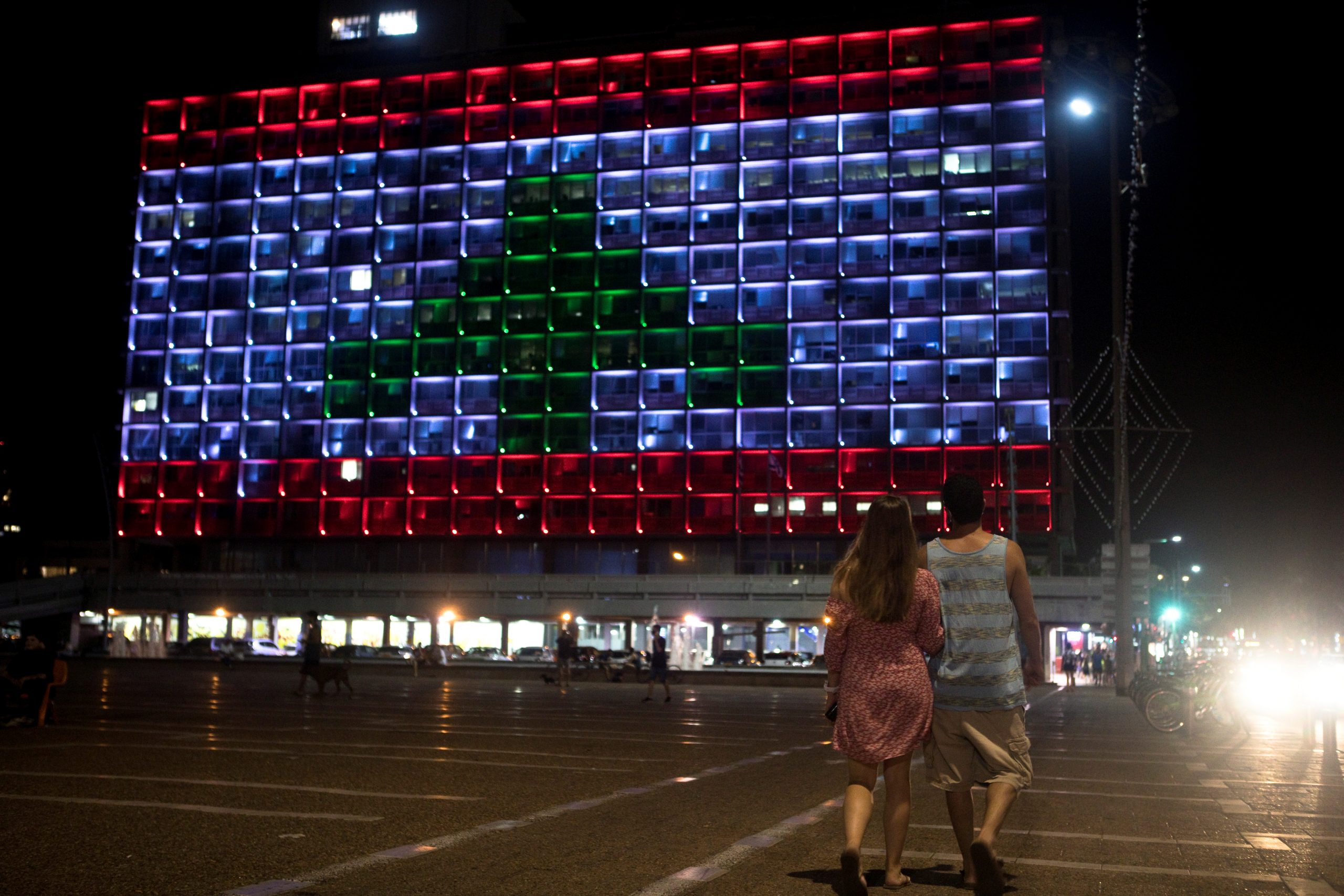 Lebanese Flag Lit Up In Tel Aviv To Show Sympathies With Beirut