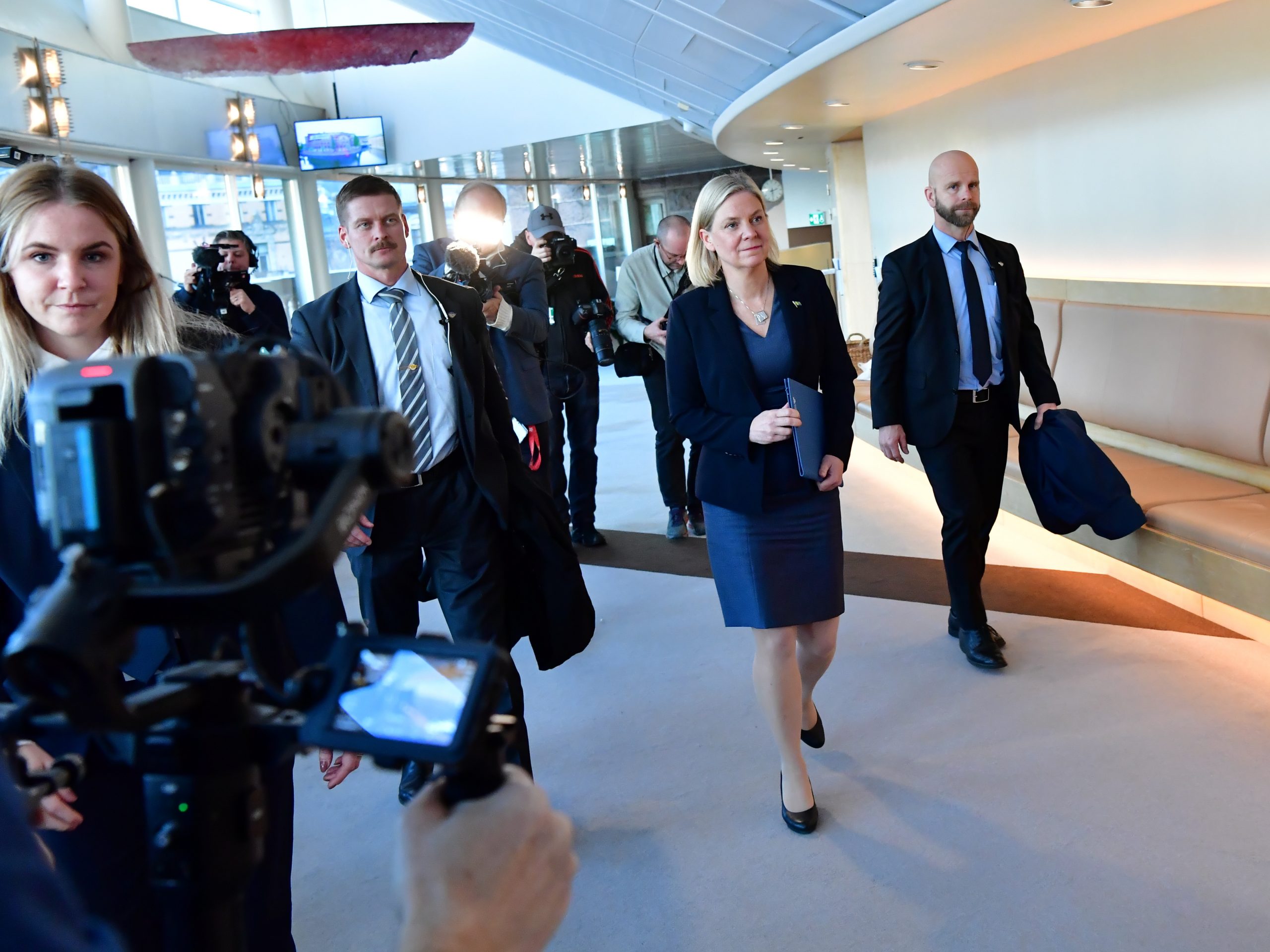 Sweden’s first female premier returns days after quitting