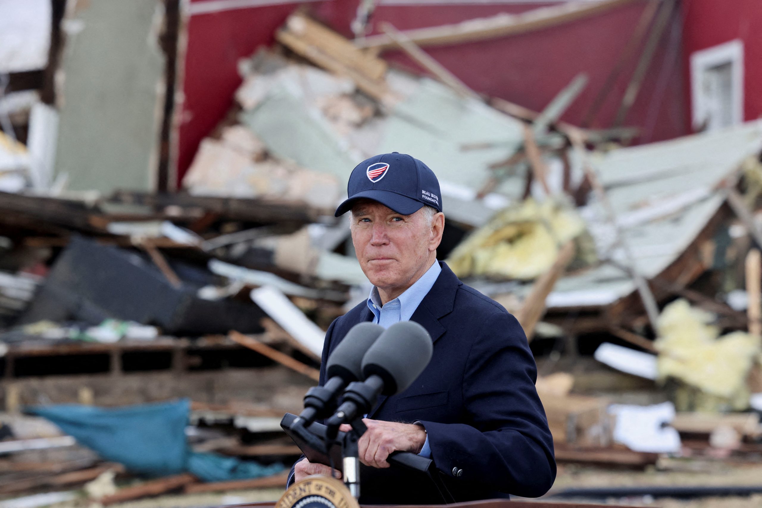 Biden visits storm-torn Kentucky