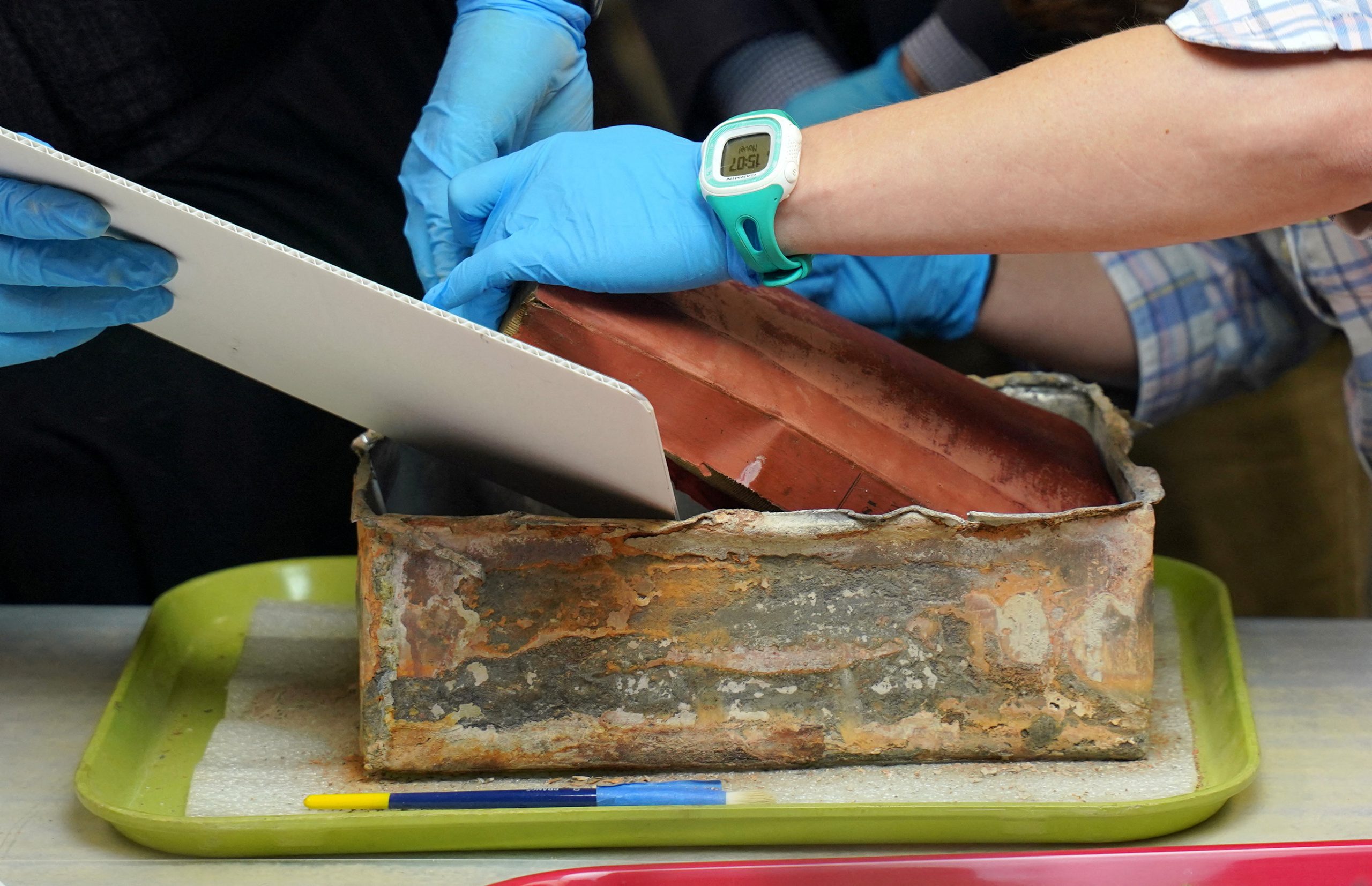 Mysterious time capsule found under removed Confederate statue