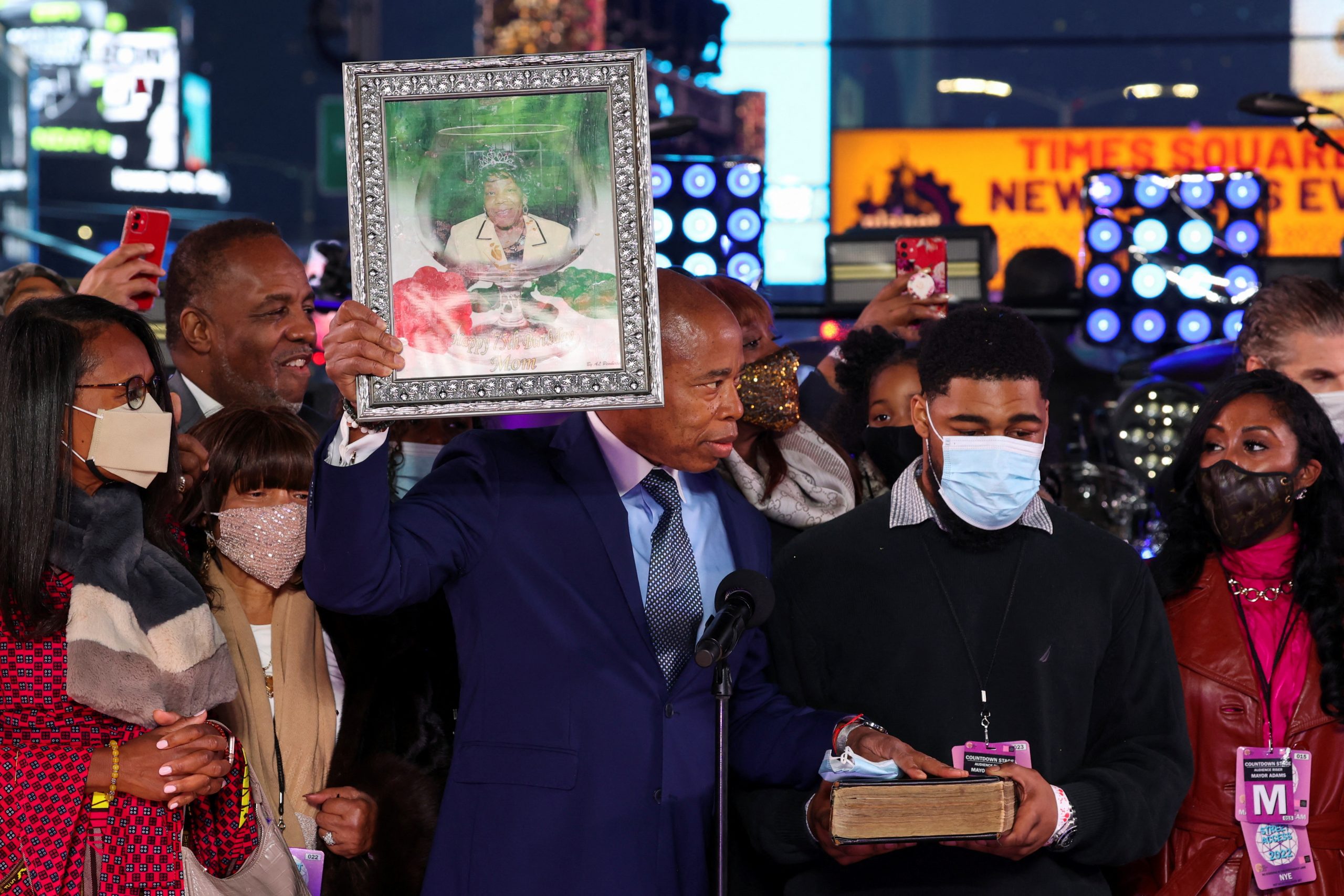 Eric Adams sworn in as NYC mayor following Times Square ball drop