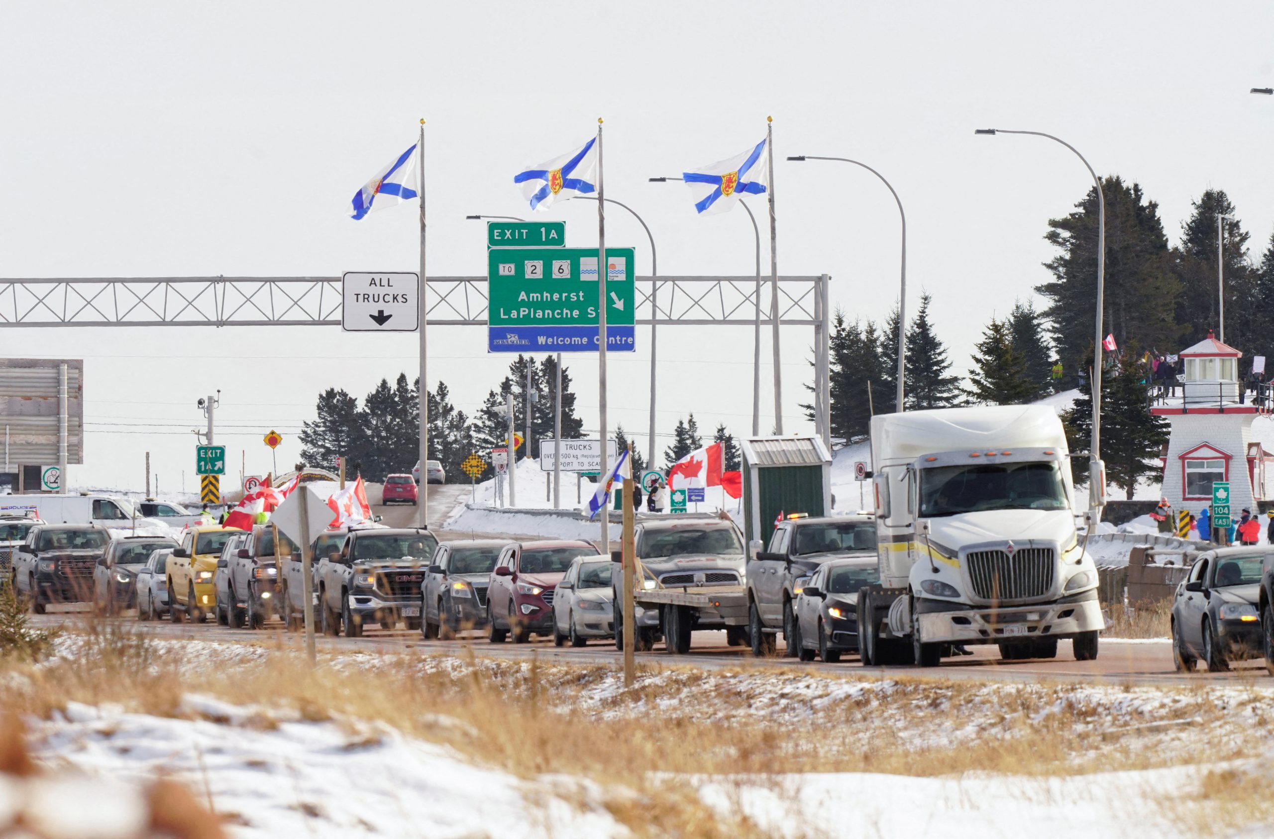 Massive convoy of Canadian truckers converge on capital today in protest of vax mandates