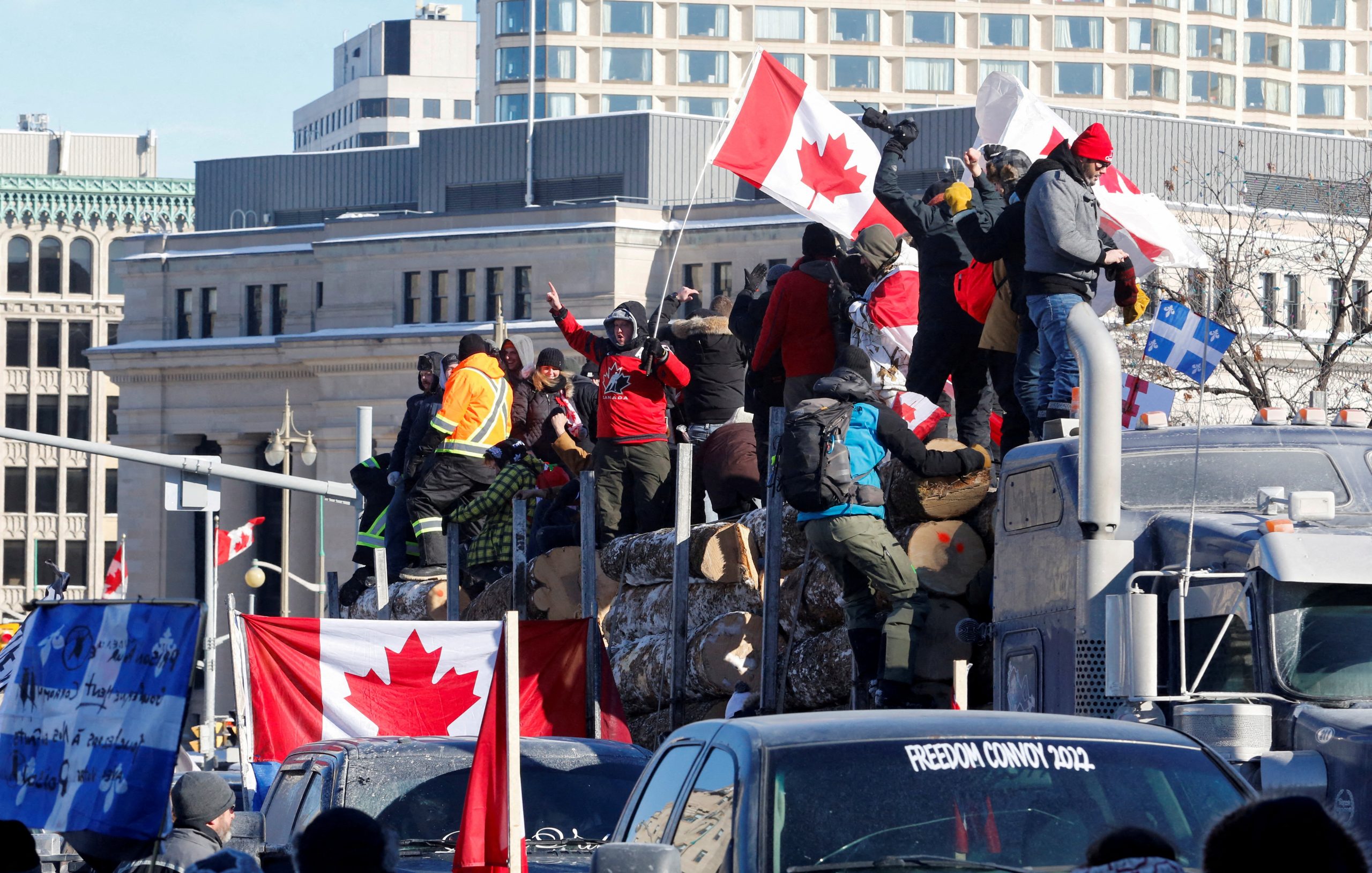 Canada protest against COVID vaccine mandates blocks Ottawa for second day