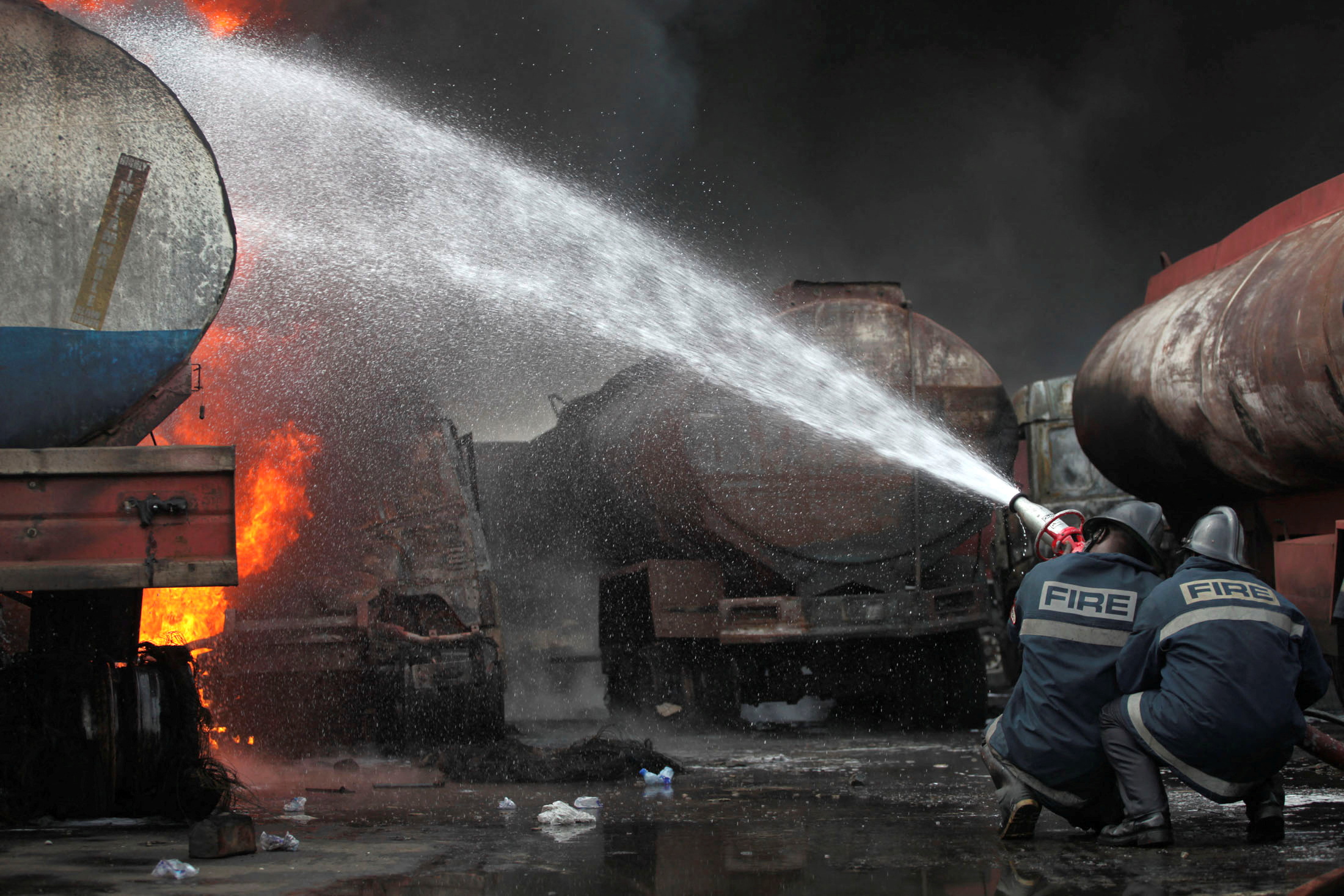 Nigerian oil production and storage vessel explodes