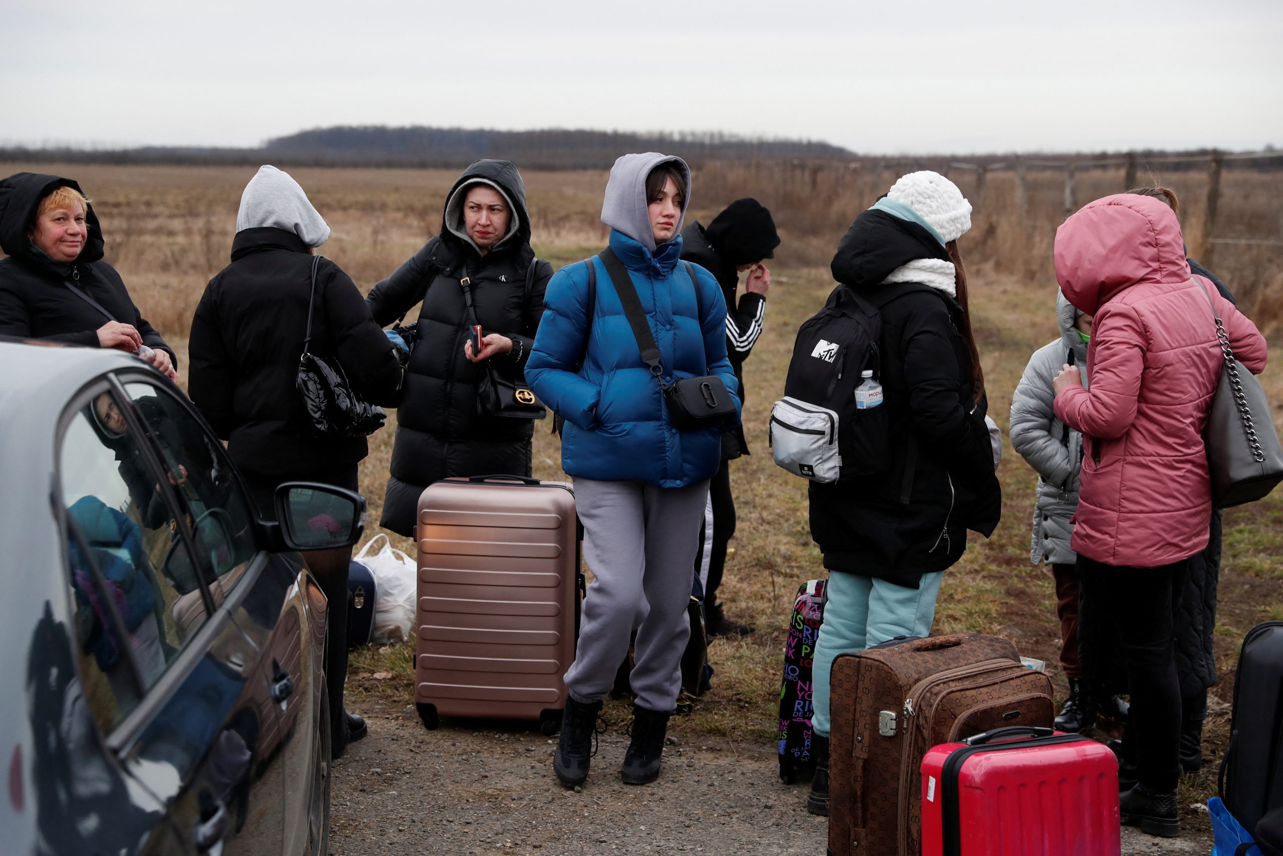 Refugees flee across EU borders as Ukrainian fighting flares