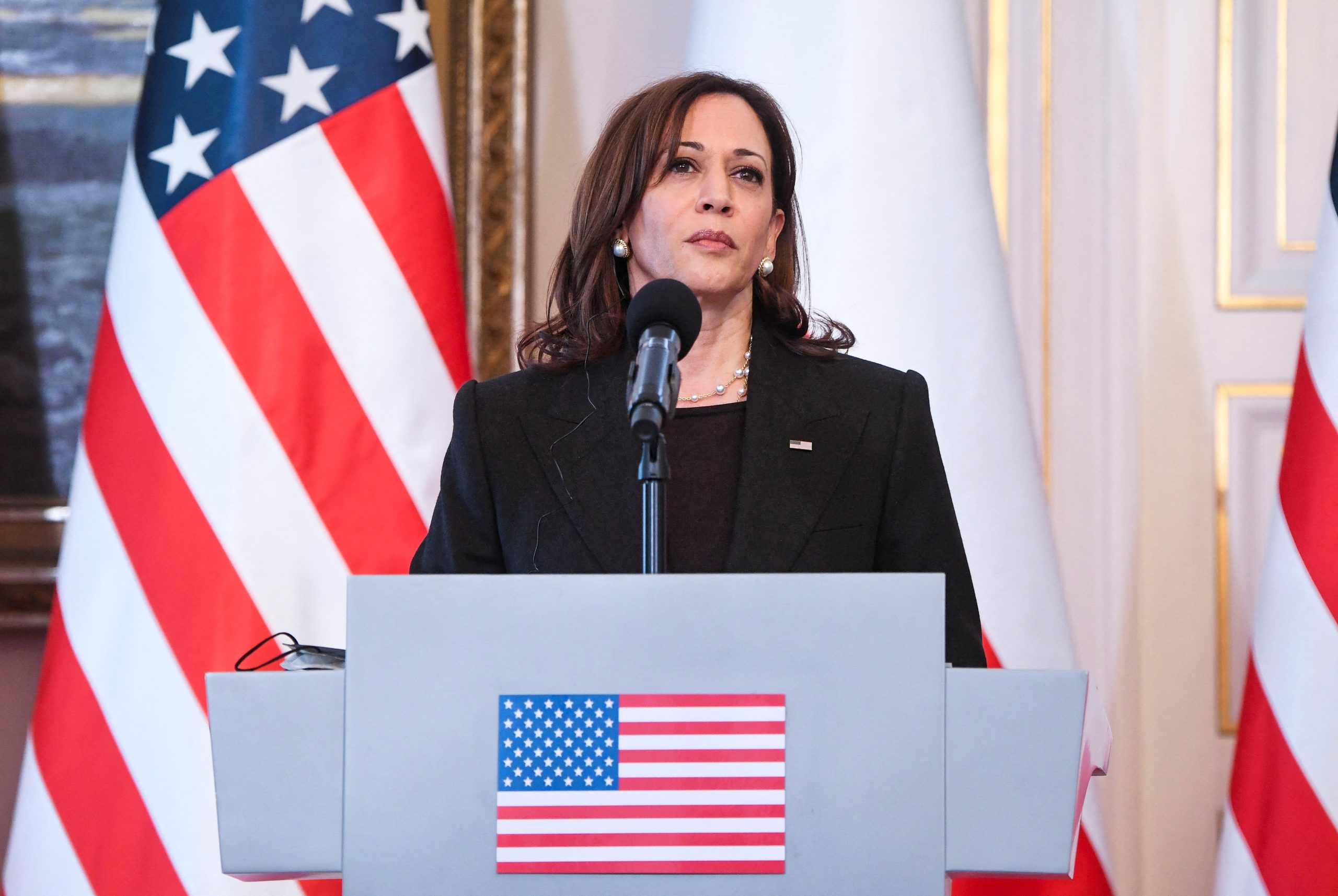 Kamala Harris and Polish President present unified front day after communication debacle over warplanes