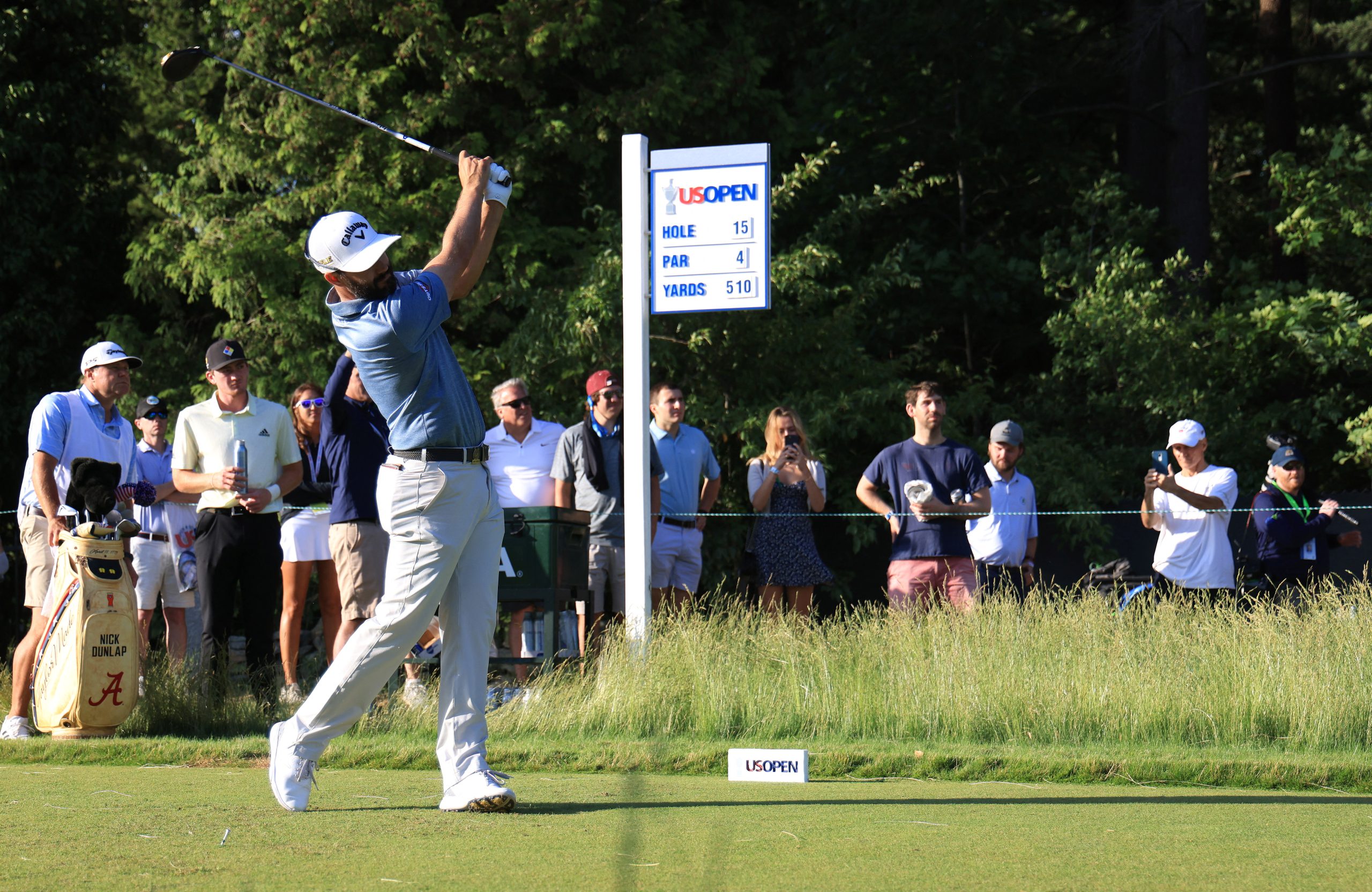 U.S. Open-leading Hadwin credits caddie for early success