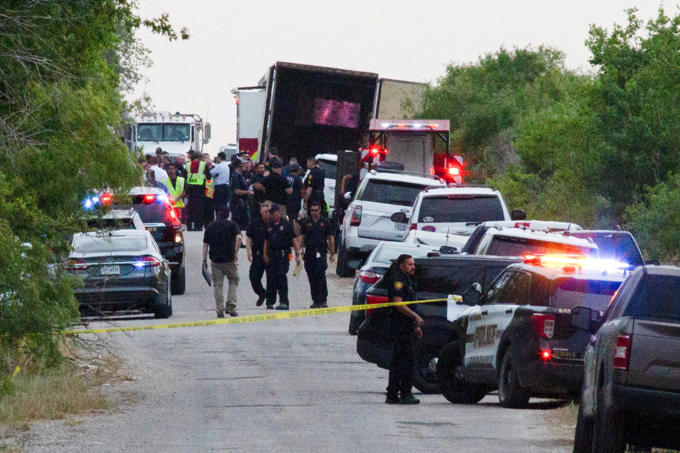 46 migrants found dead in San Antonio tractor trailer