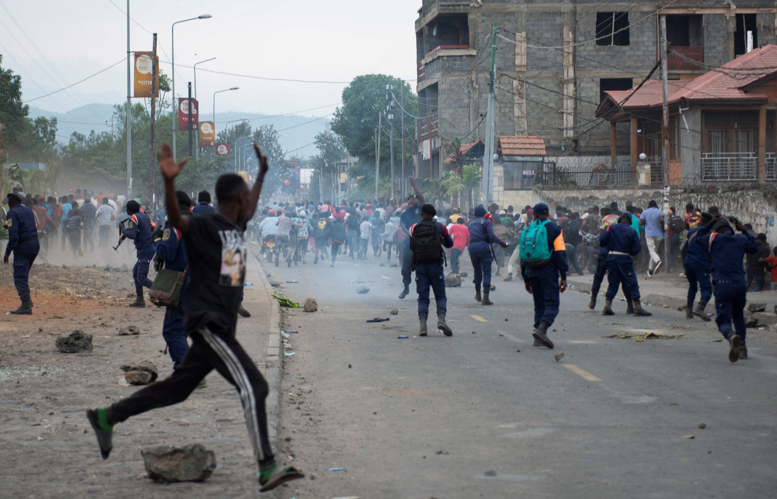 At least 15 killed as anti-U.N. protests flare in east Congo