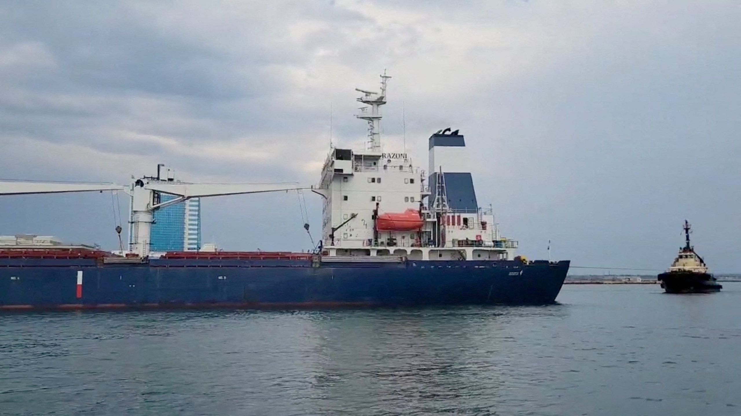 Update: First grain ship to leave Ukraine anchors near Turkey