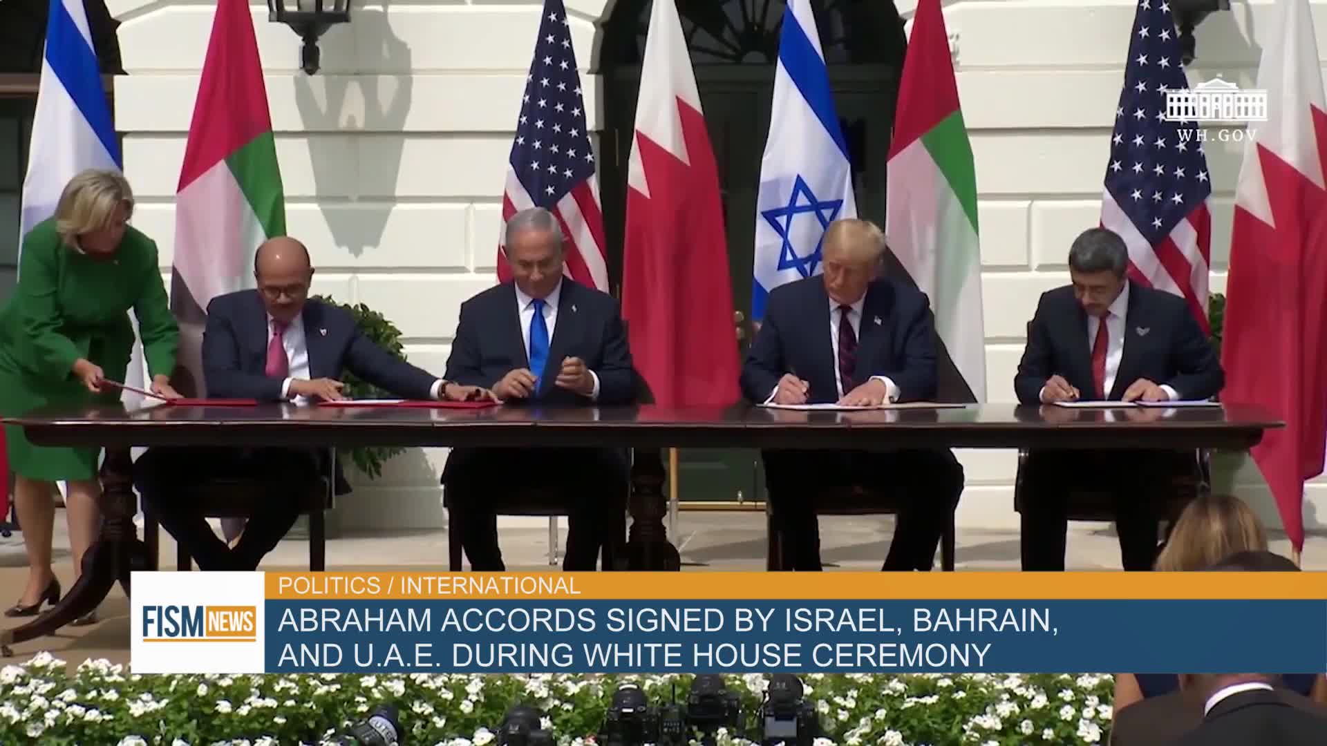 Abraham Accords Signed By Israel, Bahrain, And U.A.E. During White House Ceremony