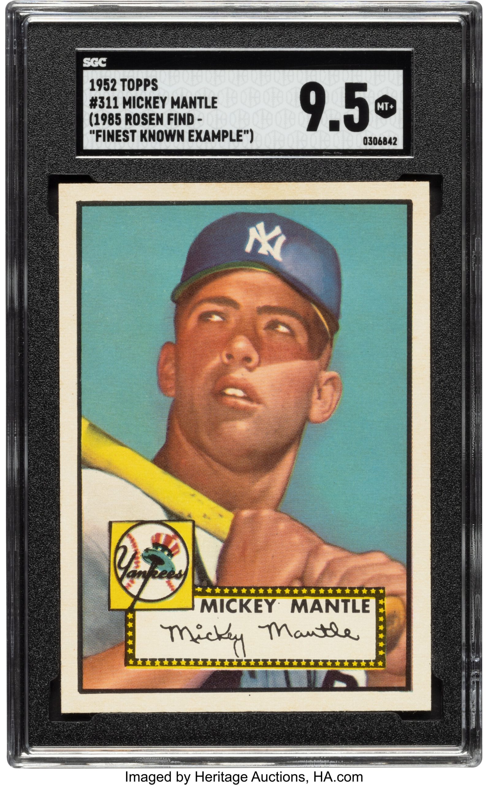 Mickey Mantle baseball card sold for record $12.6 million