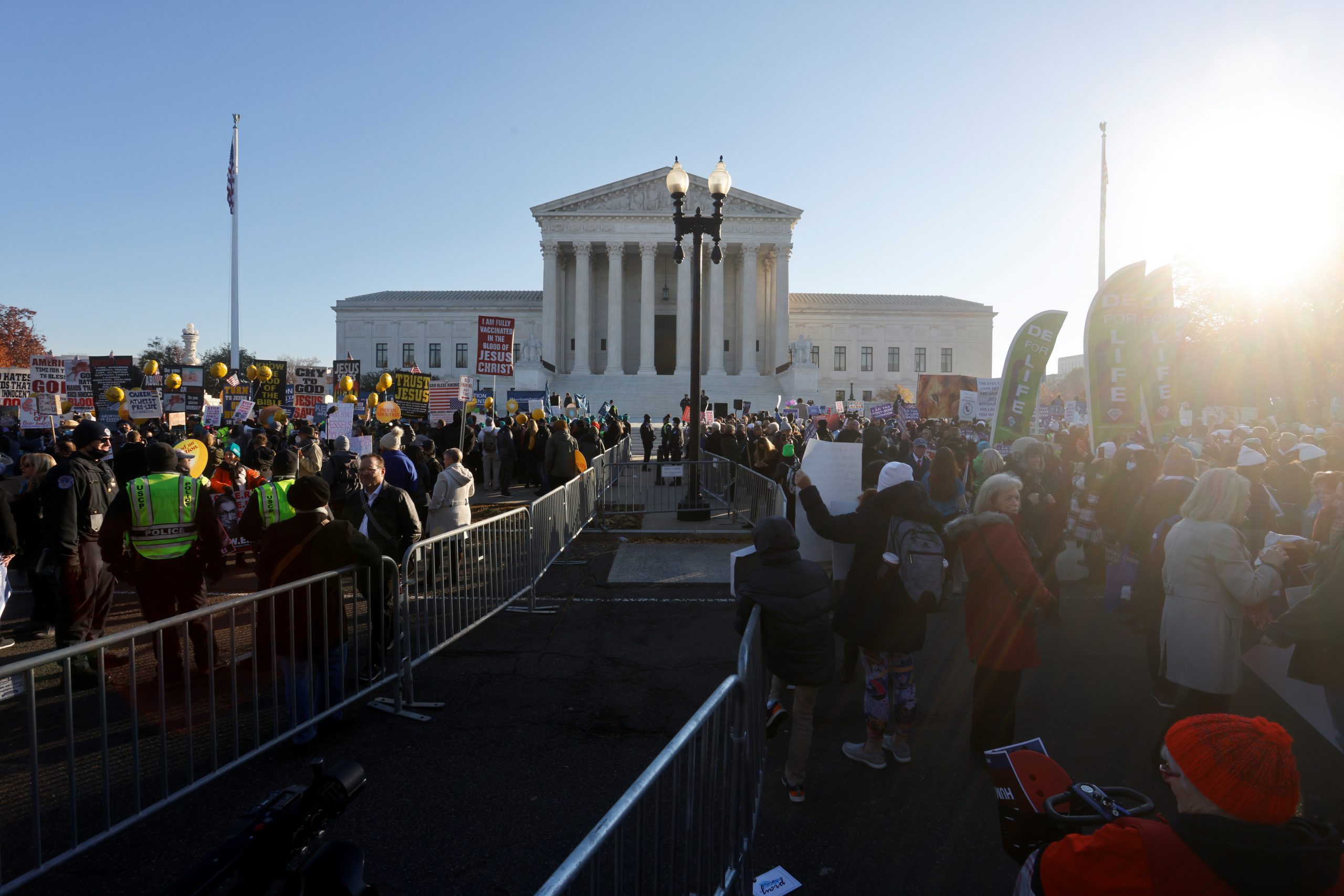 Christian group reenacts live Nativity outside Supreme Court as abortion case continues