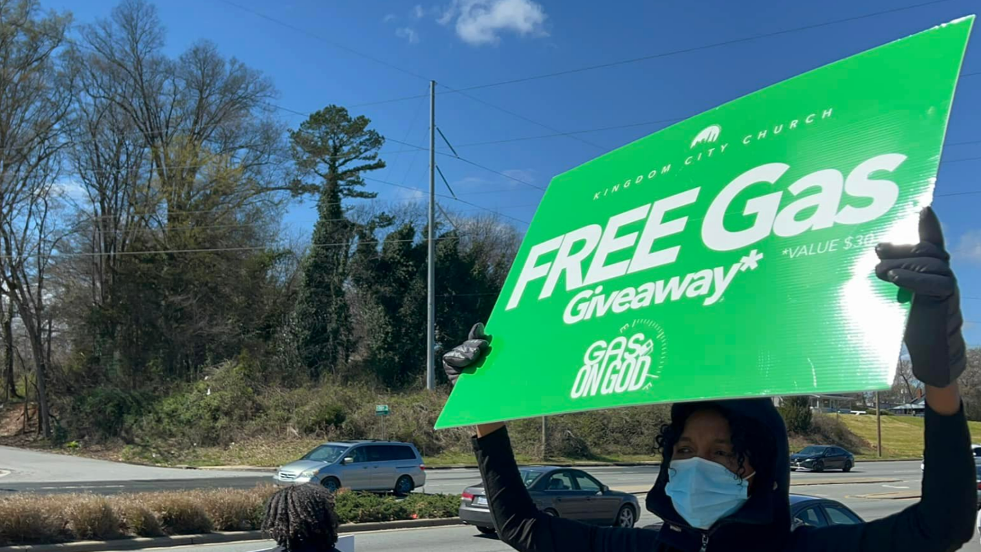 ‘Gas on God:’ Churches offer hope and relief to struggling communities with gas card giveaways