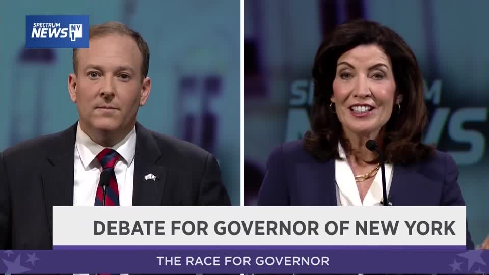 Hochul, Zeldin spar over crime, Trump in NY gubernatorial debate