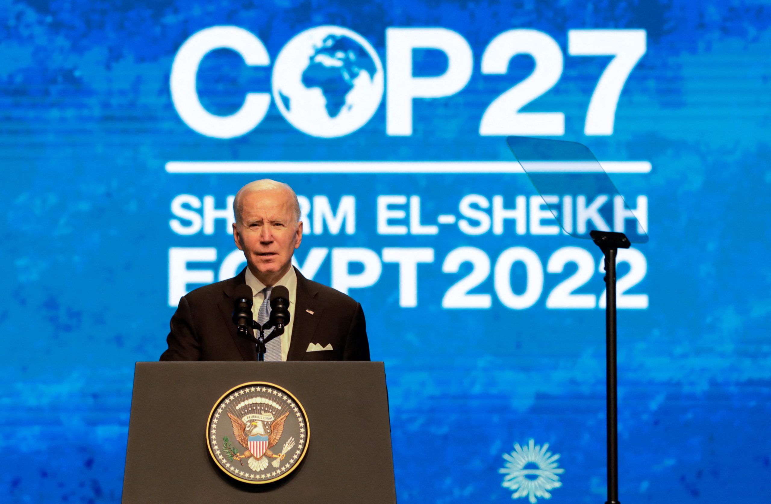 Biden goes all in on climate issues at COP27