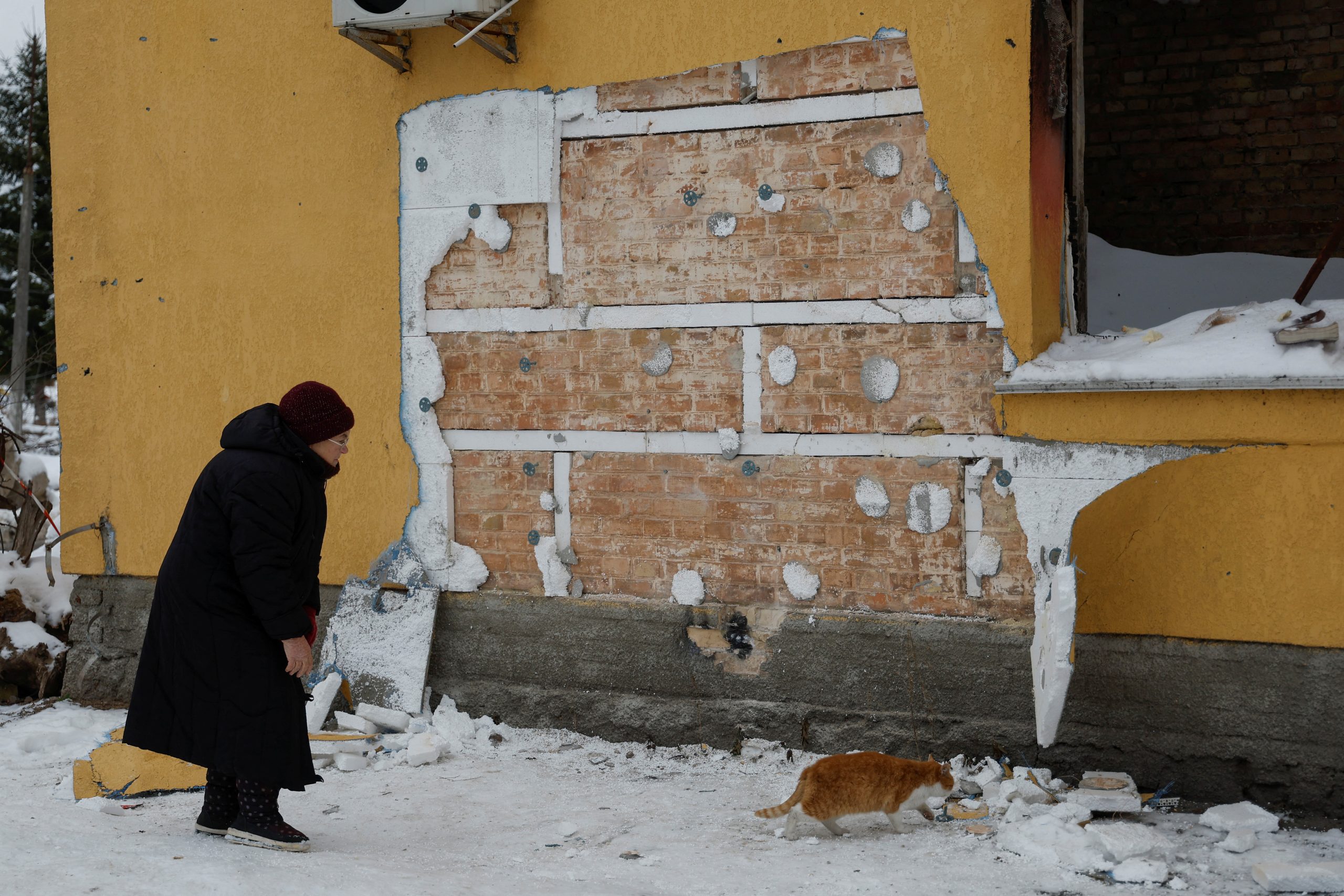 People cut Banksy mural off battle-scarred Ukraine wall – governor