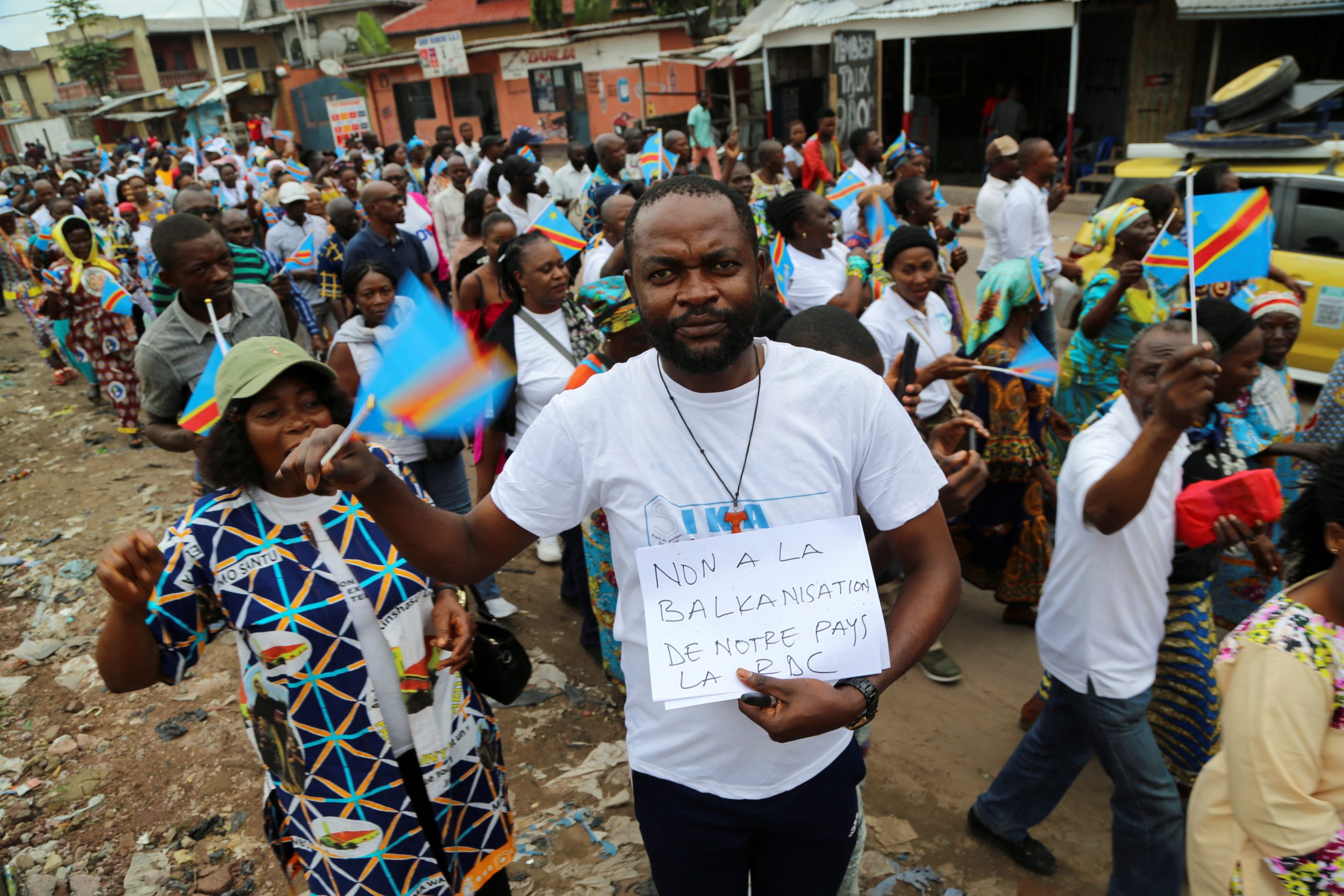 Thousands of Congolese churchgoers join nationwide marches against eastern violence