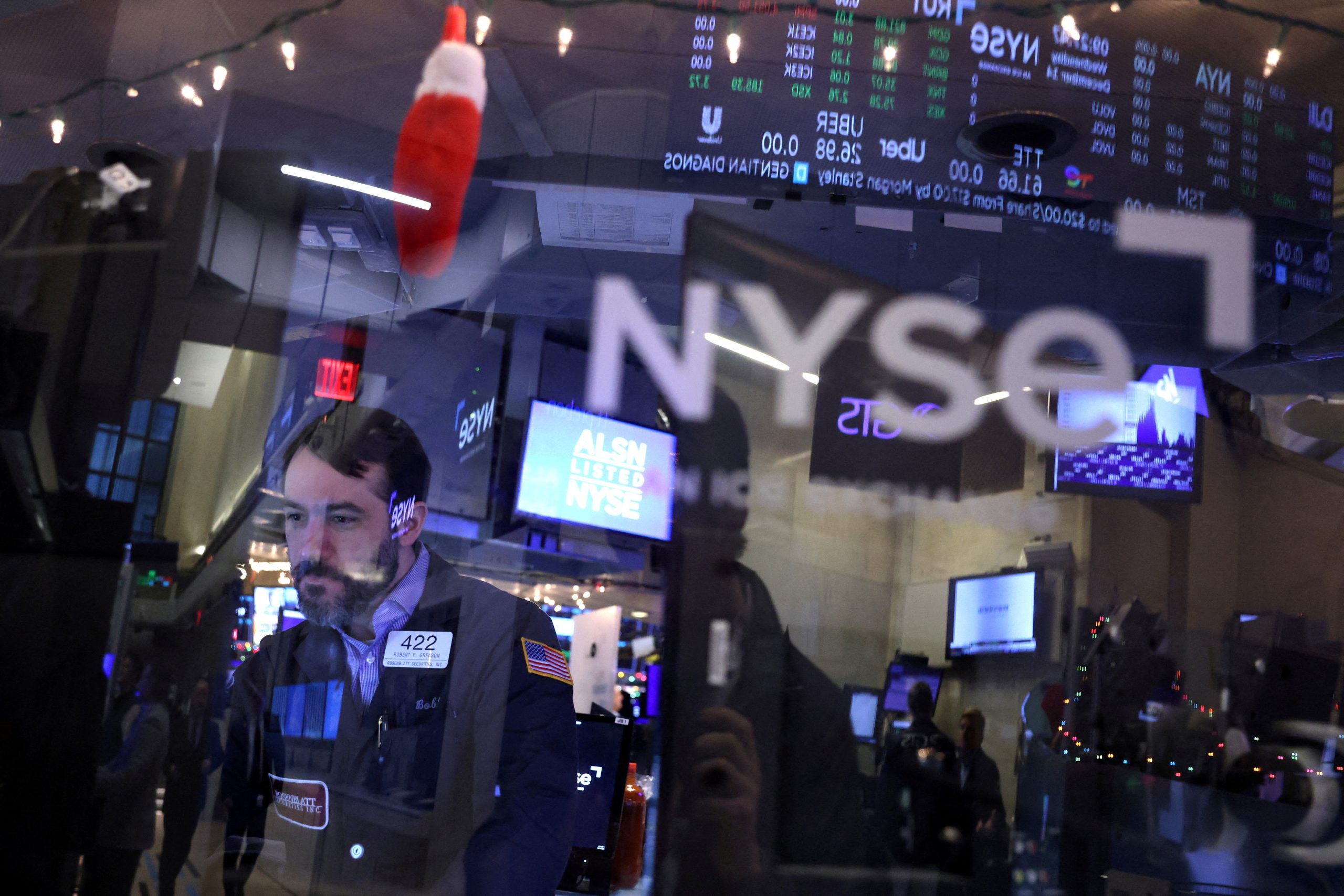 Wall Street set to close torrid year on downbeat note