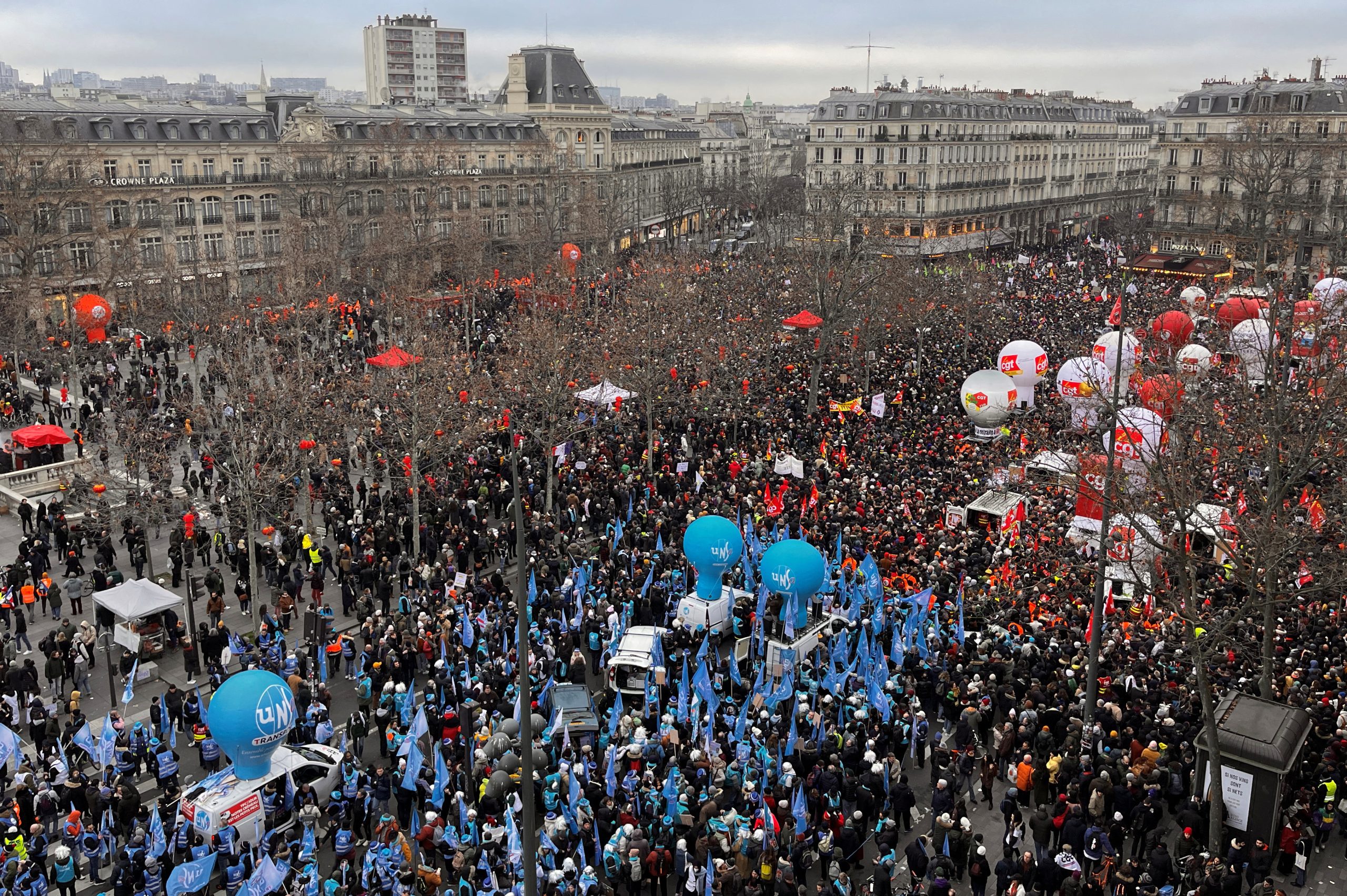 More than a million march in France against Macron’s pension reform