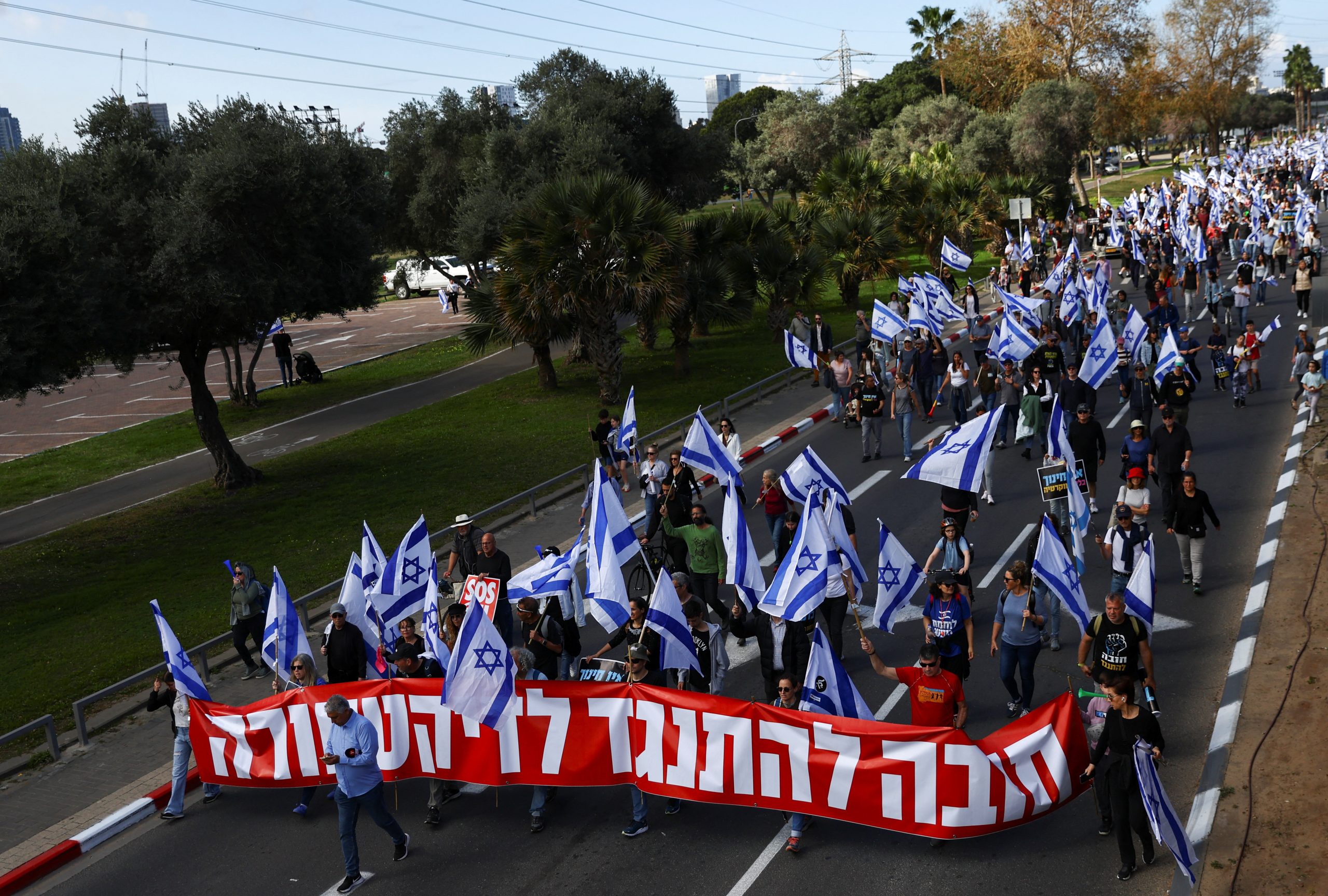 Israeli protests target Netanyahu, visiting Pentagon chief on ‘A Day of Resistance’