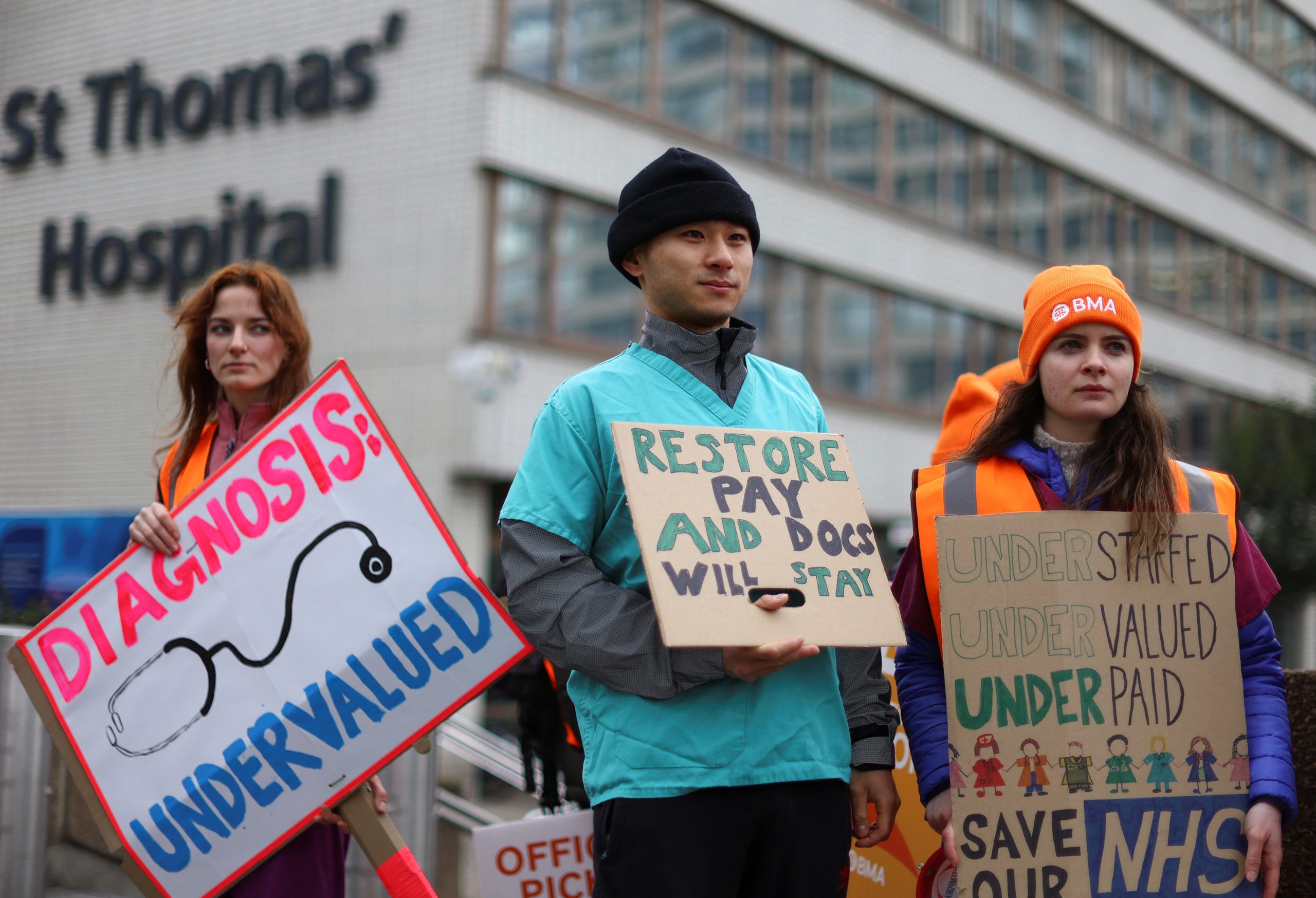 UK doctors on strike over pay from state-run hospitals