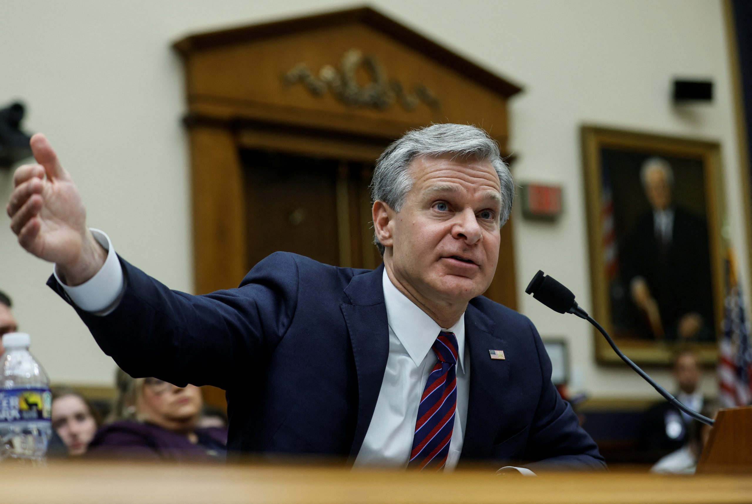 Wray faces wall of criticisms from Republicans during House hearing