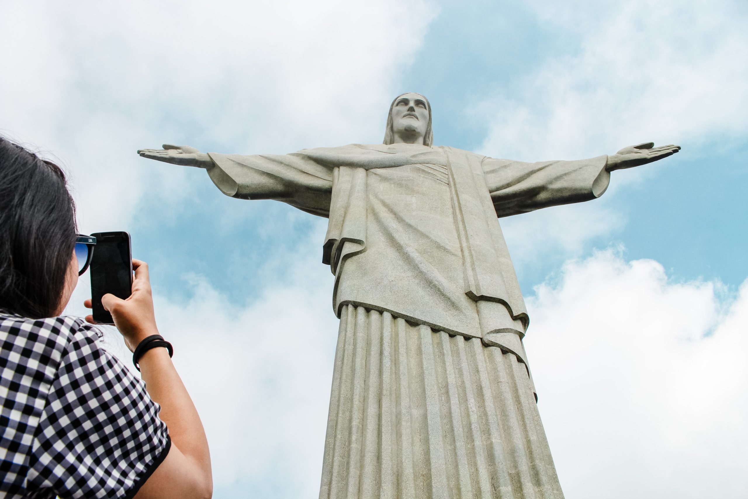 Climate doomsday clock projected on Christ the Redeemer in Rio De Janeiro