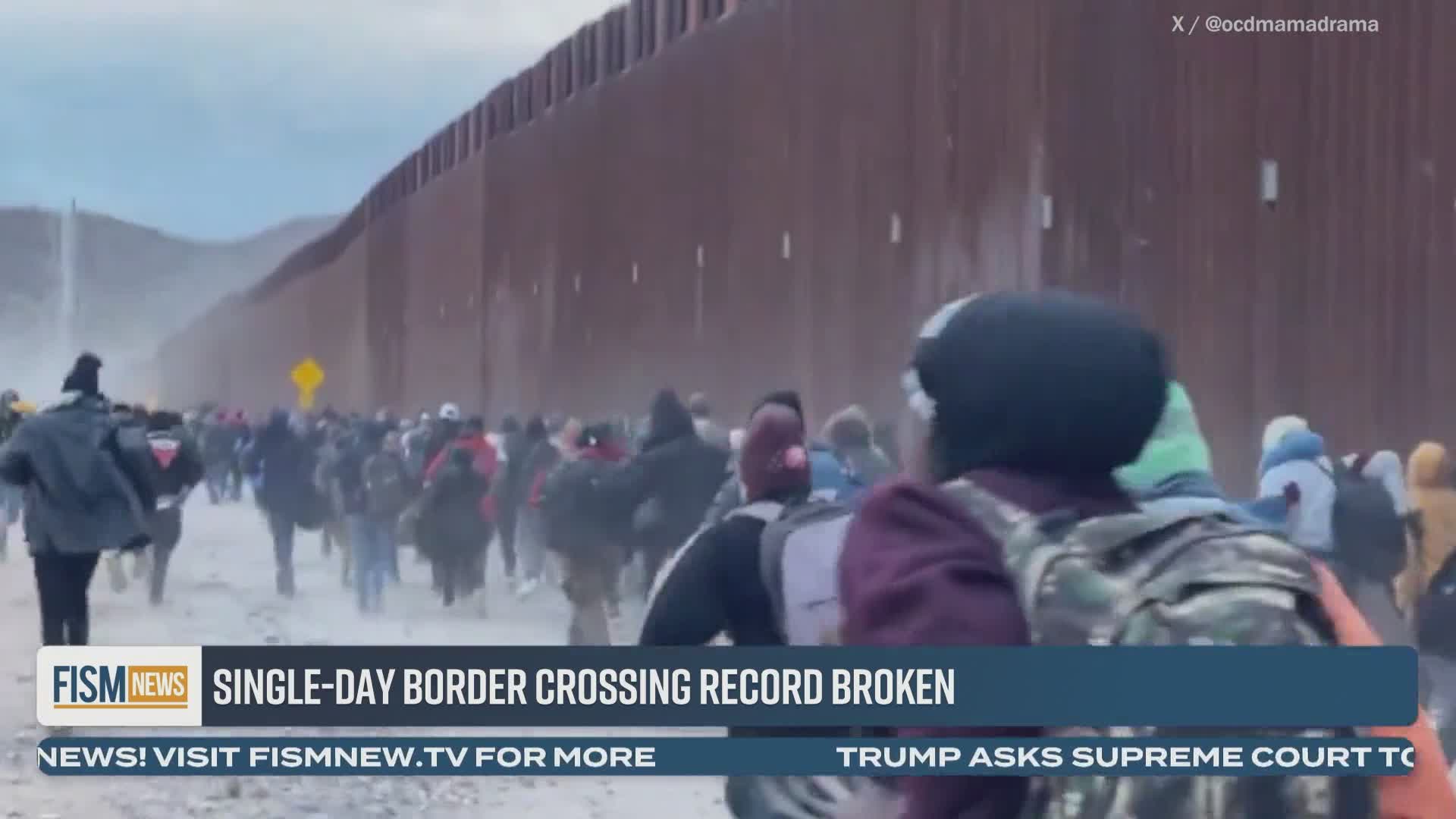 Single-day border crossing record broken