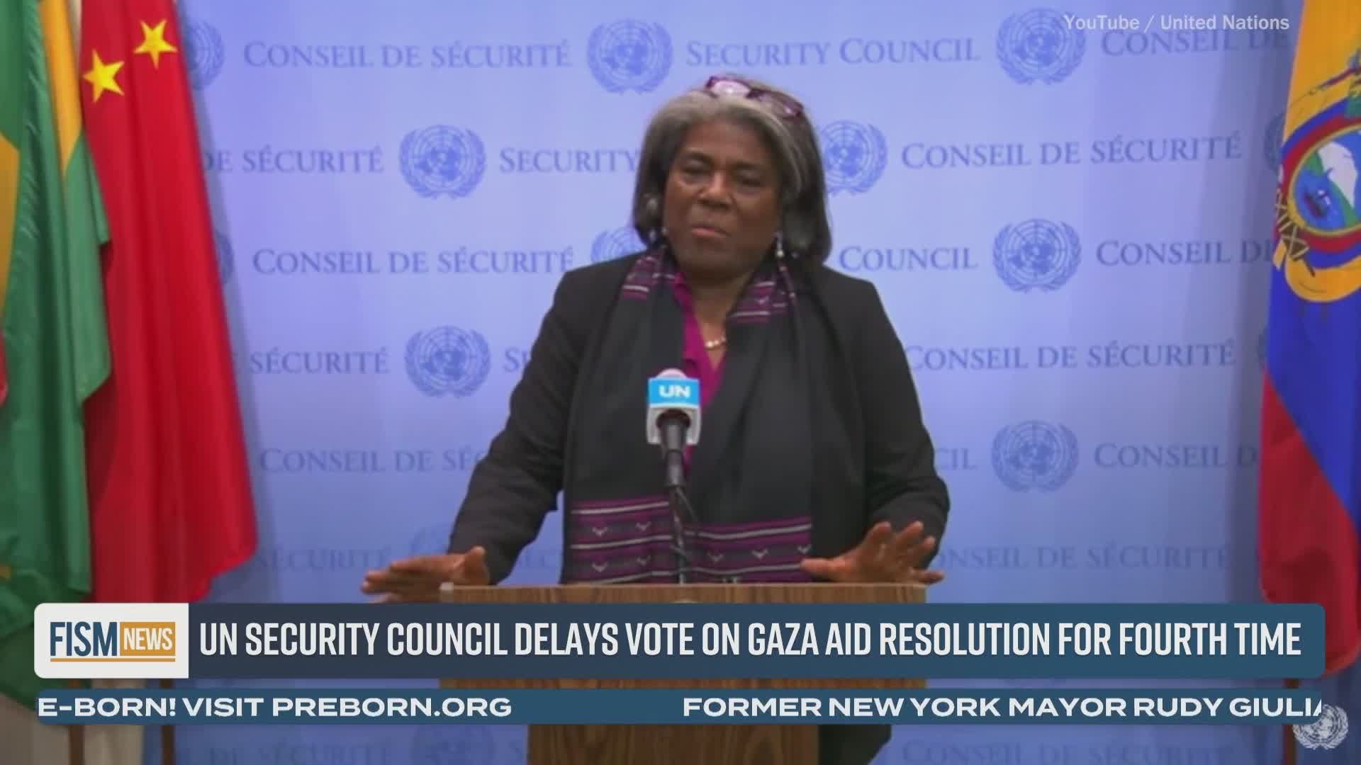 UN Security Council delays vote on Gaza aid resolution for fourth time