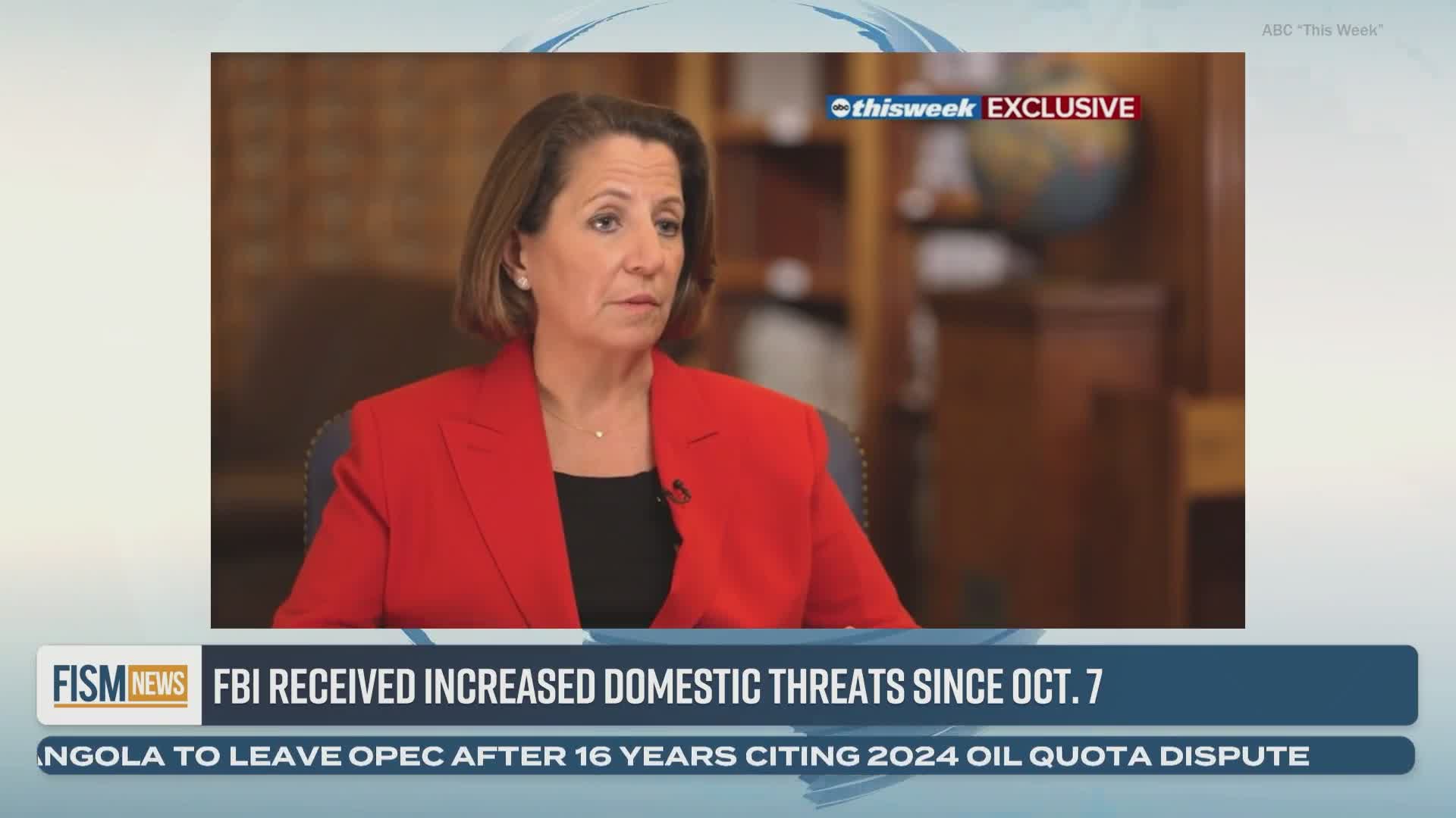 FBI received increased domestic threats since Oct. 7